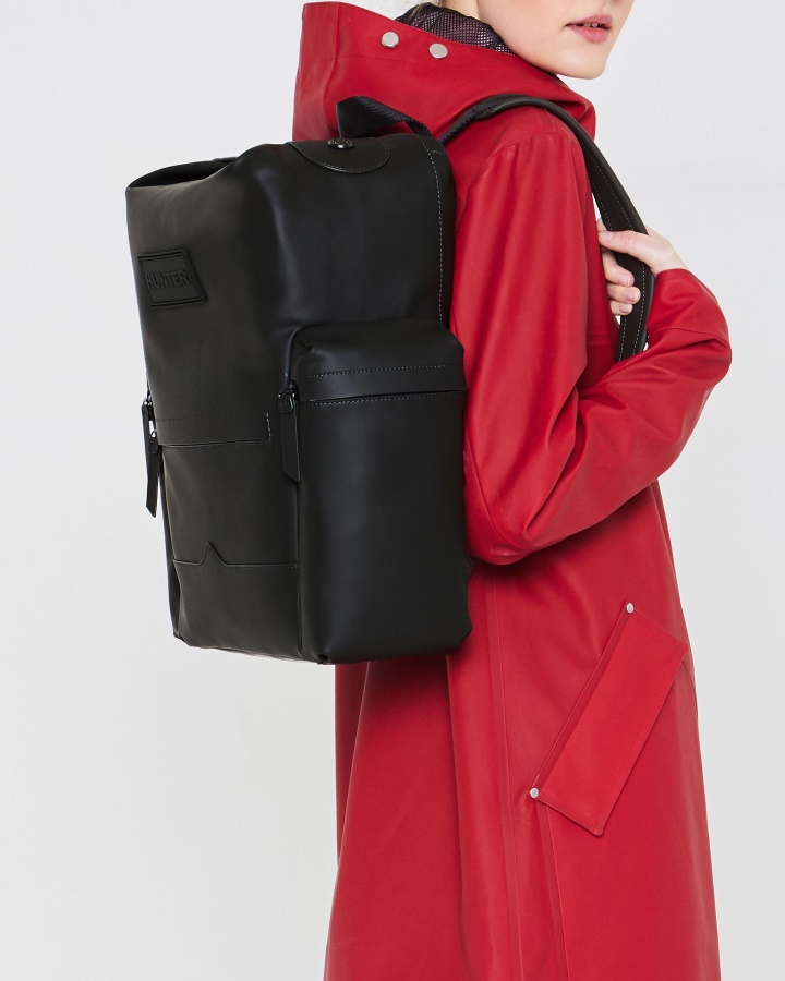 Plecak Hunter Top Clip - Gumowana Skóra Czarny