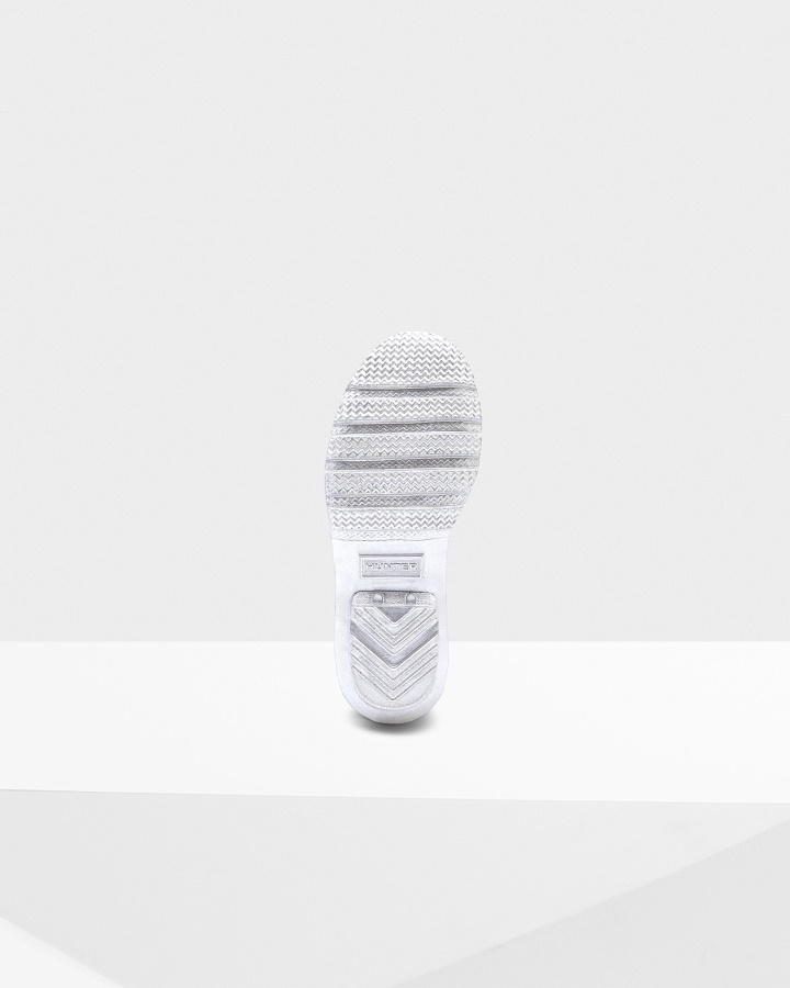 Hunter Duże Dzieci (5-11 Lat) Metaliczne Kalosze Srebrne