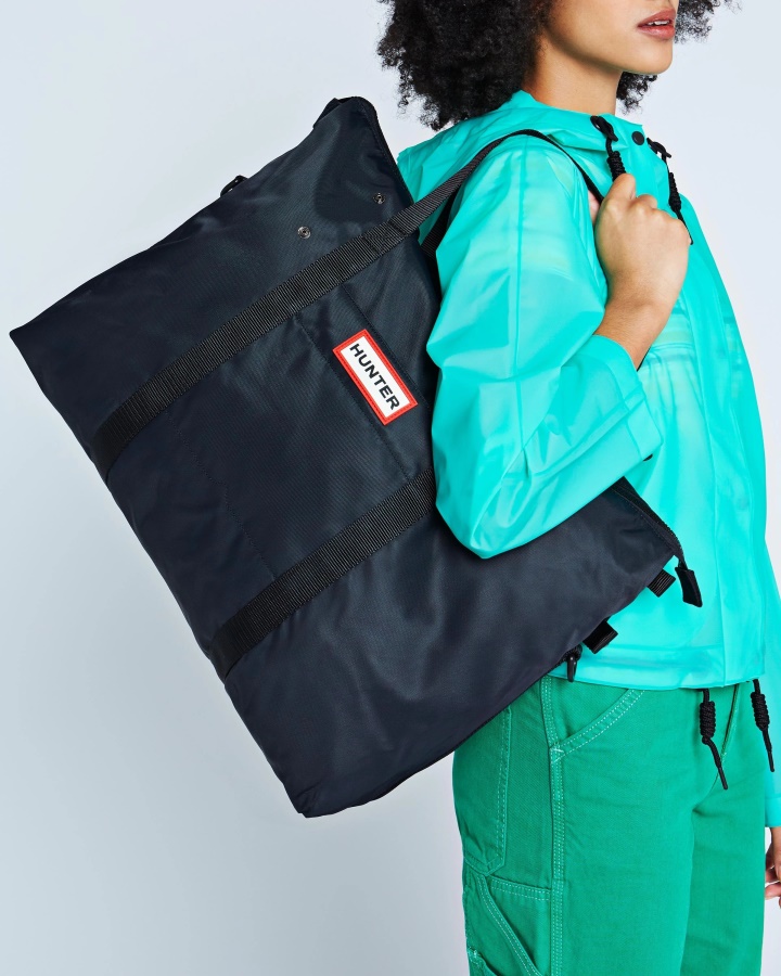 Hunter Nylonowa Torba Weekendowa Czarna