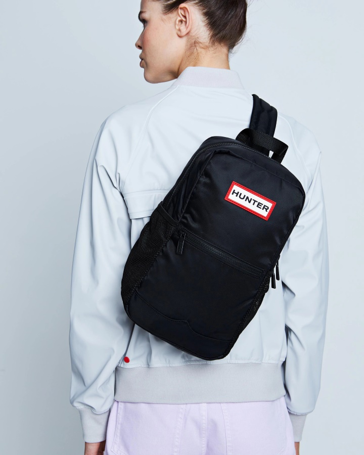 Hunter Nylonowa Torba Na Jedno Ramię Czarna