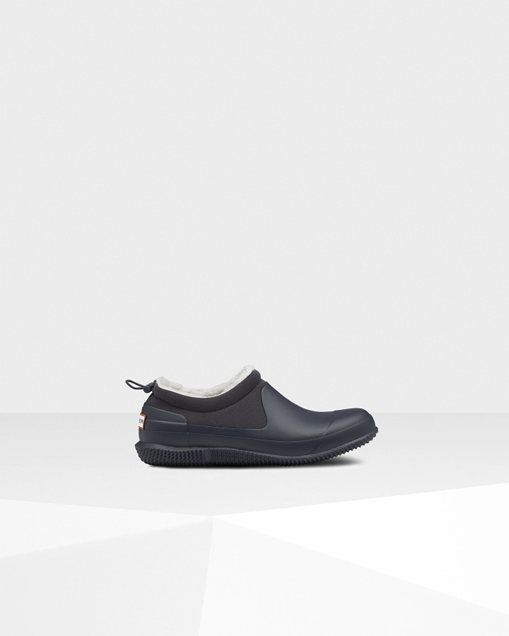 Hunter Męskie Ocieplane Wegańskie Buty Z Owczej Skóry Hunter Navy