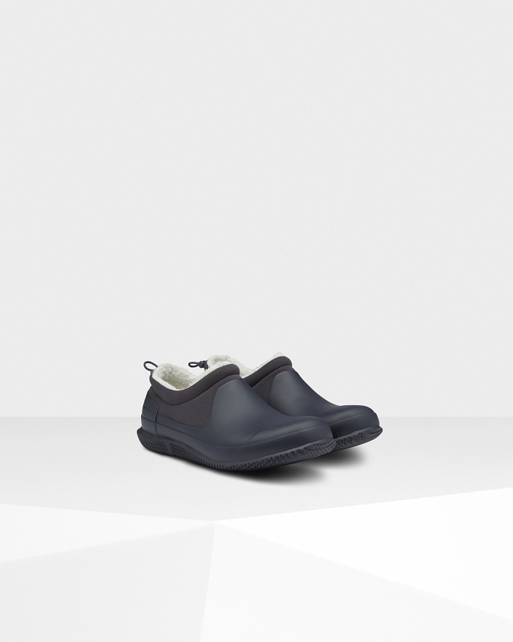 Hunter Męskie Ocieplane Wegańskie Buty Z Owczej Skóry Hunter Navy