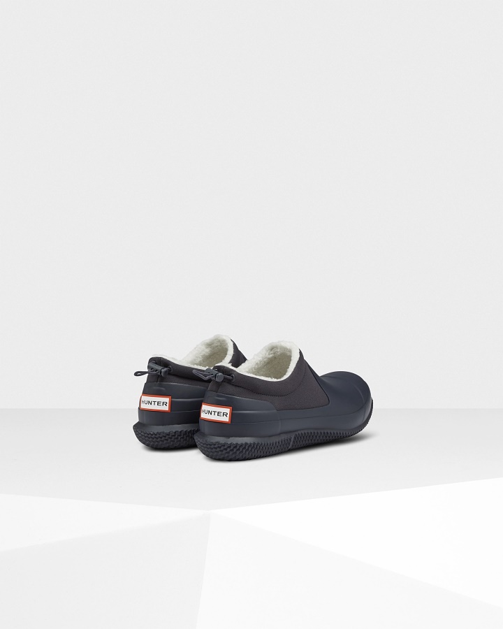 Hunter Męskie Ocieplane Wegańskie Buty Z Owczej Skóry Hunter Navy