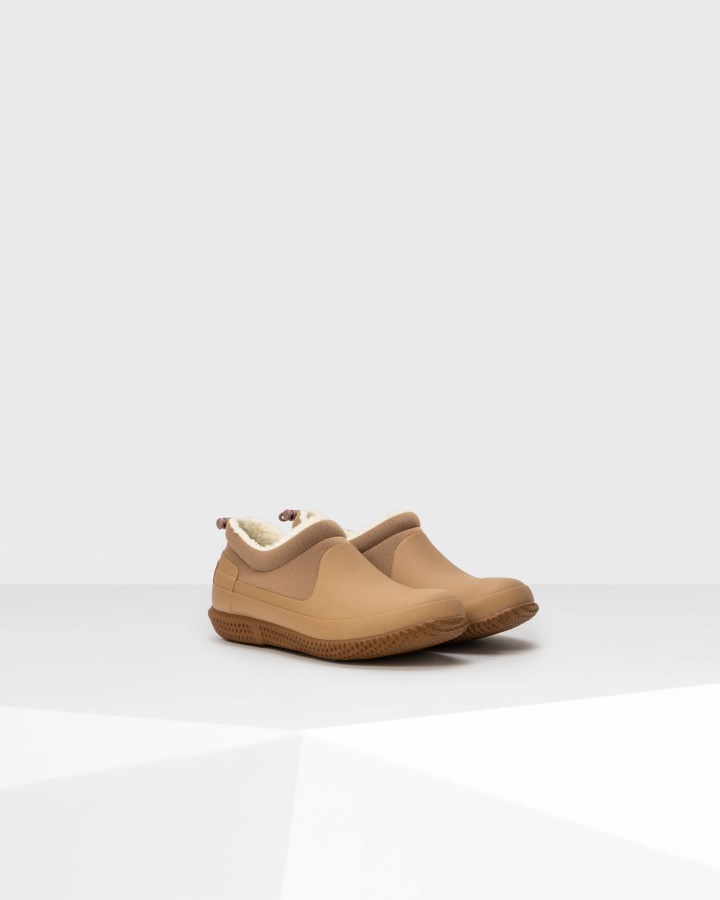 Hunter Damskie Ocieplane Wegańskie Buty Z Owczej Skóry Brązowe