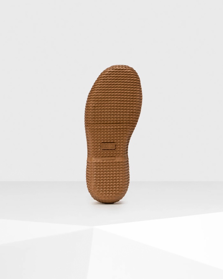 Hunter Damskie Ocieplane Wegańskie Buty Z Owczej Skóry Brązowe