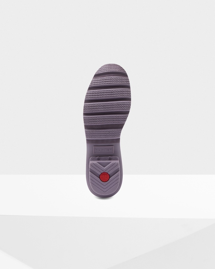 Hunter Damskie Regulowane Kalosze Z Krótkim Tyłem Fioletowy Top