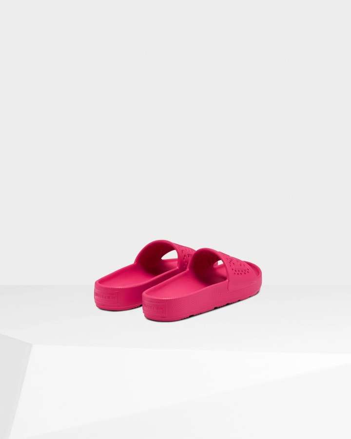 Hunter Damskie Lekkie Formowane Suwaki łopianowe Różowe