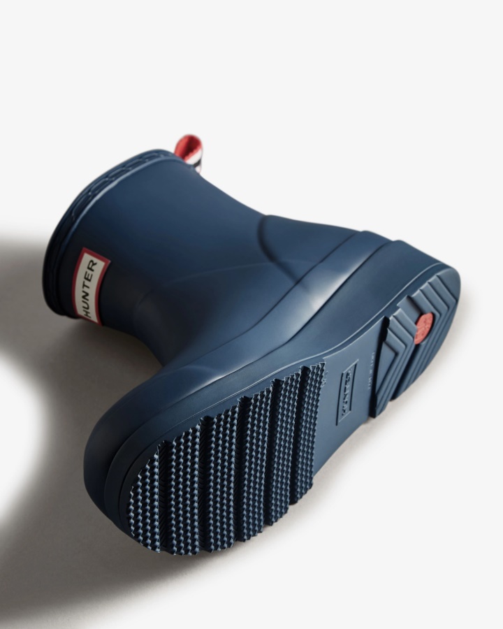 Hunter Damskie Krótkie Kalosze Kerhuelen Navy