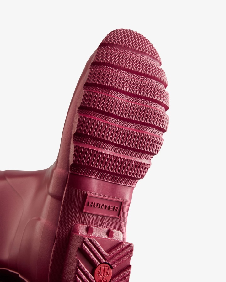 Hunter Damskie Nebula Krótkie Kalosze Hayes Bordowe