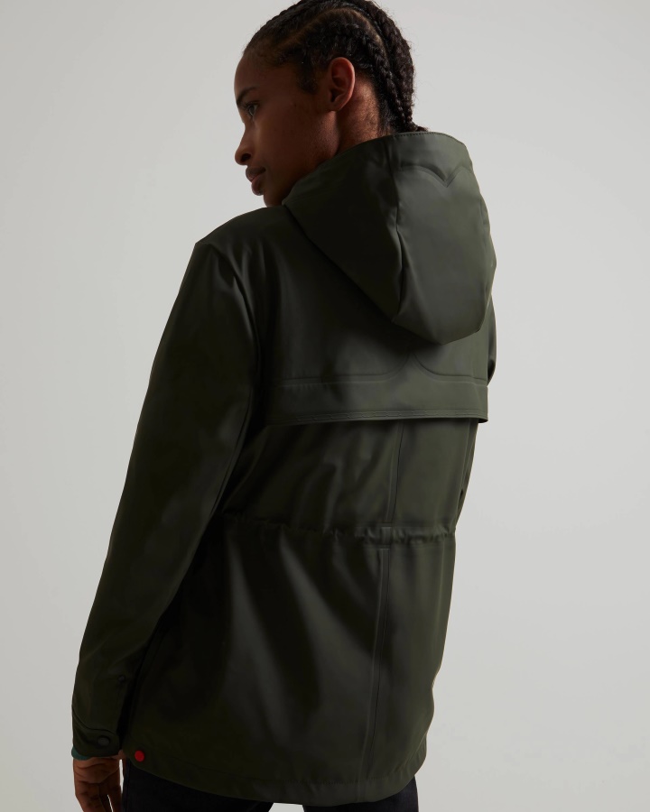 Lekka Wodoodporna Kurtka Damska Hunter Ciemna Oliwka