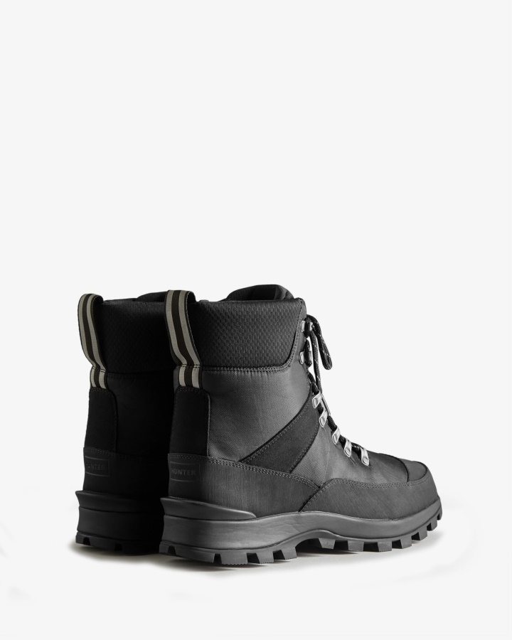 Męskie Ocieplane Buty Komandosowe Hunter Z Poliestru Z Recyklingu, Czarne