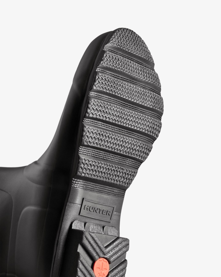 Damskie Wysokie Kalosze Przeciwdeszczowe Hunter W Kolorze Czarnym