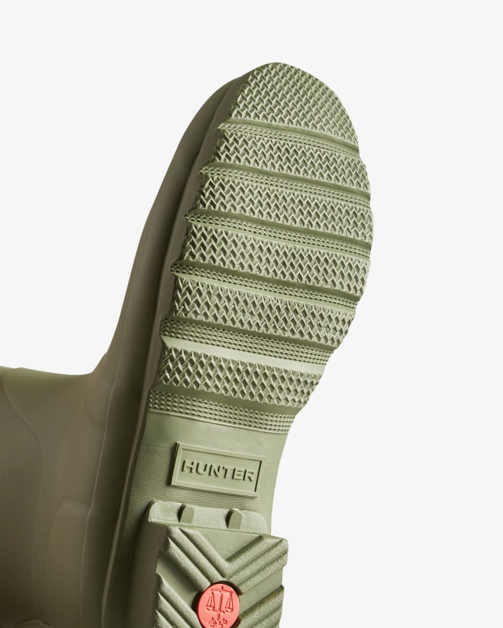 Damskie Regulowane Kalosze Hunter Z Krótkim Tyłem Ismarken Oliwkowo-artic