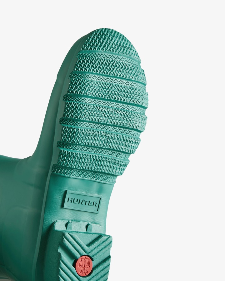 Oryginalne Krótkie Kalosze Damskie Hunter Turkusowy Odwilż