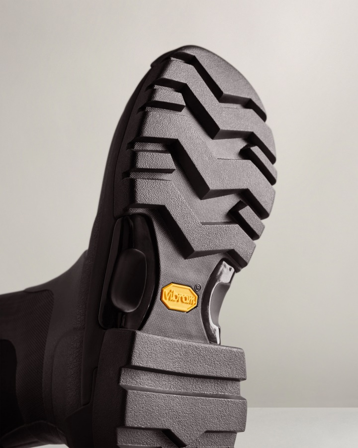 Hunter Damskie Balmoral Field Hybrid Wysokie Kalosze Czarne