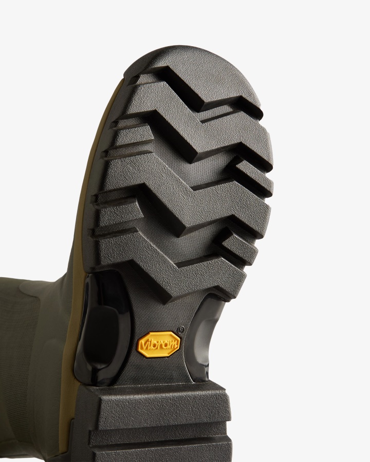 Hunter Damskie Balmoral Field Hybrid Wysokie Kalosze Ciemnooliwkowe