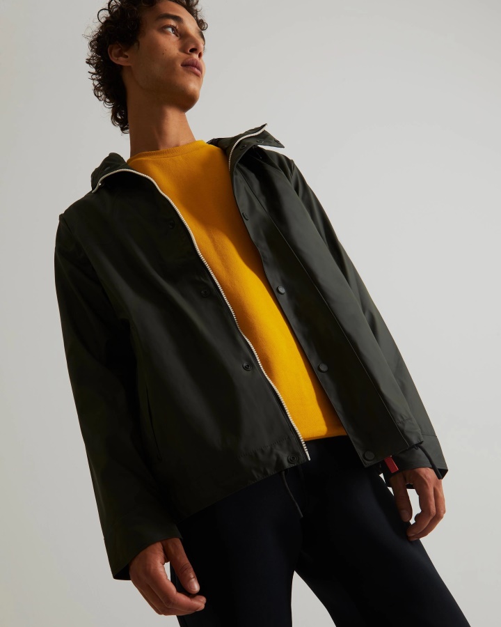 Lekka Wodoodporna Kurtka Męska Hunter Ciemna Oliwka