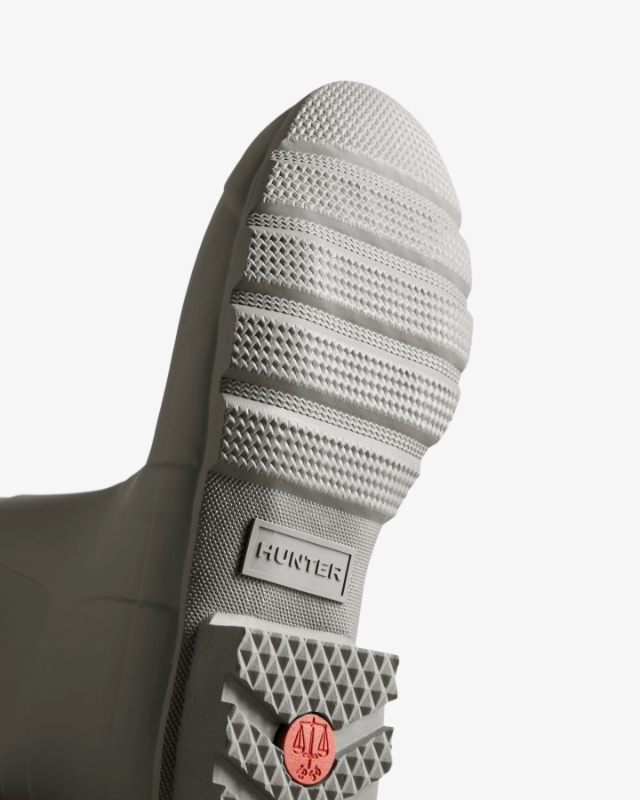 Hunter Męskie Oryginalne Wysokie Kalosze Docker Szary