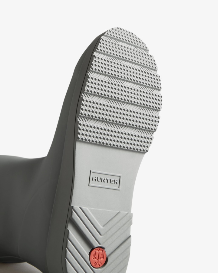 Hunter Damskie Ocieplane Wysokie Kalosze W Kolorze Tundra Szare