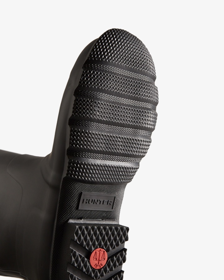 Hunter Męskie Wysokie Ocieplane Kalosze Czarne