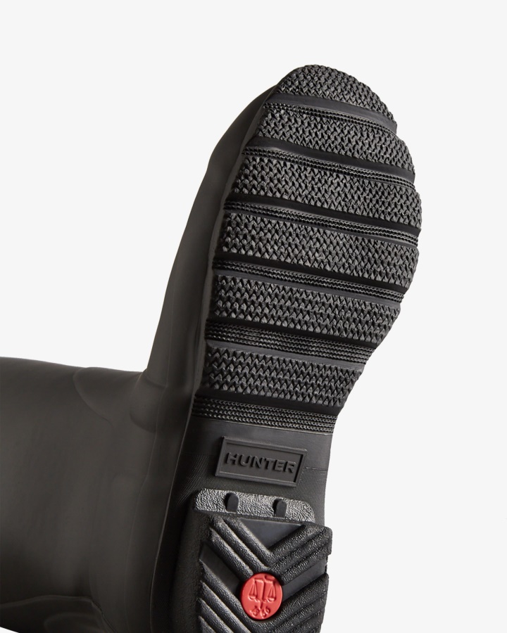 Wysokie Ocieplane Kalosze Damskie Hunter W Kolorze Czarnym