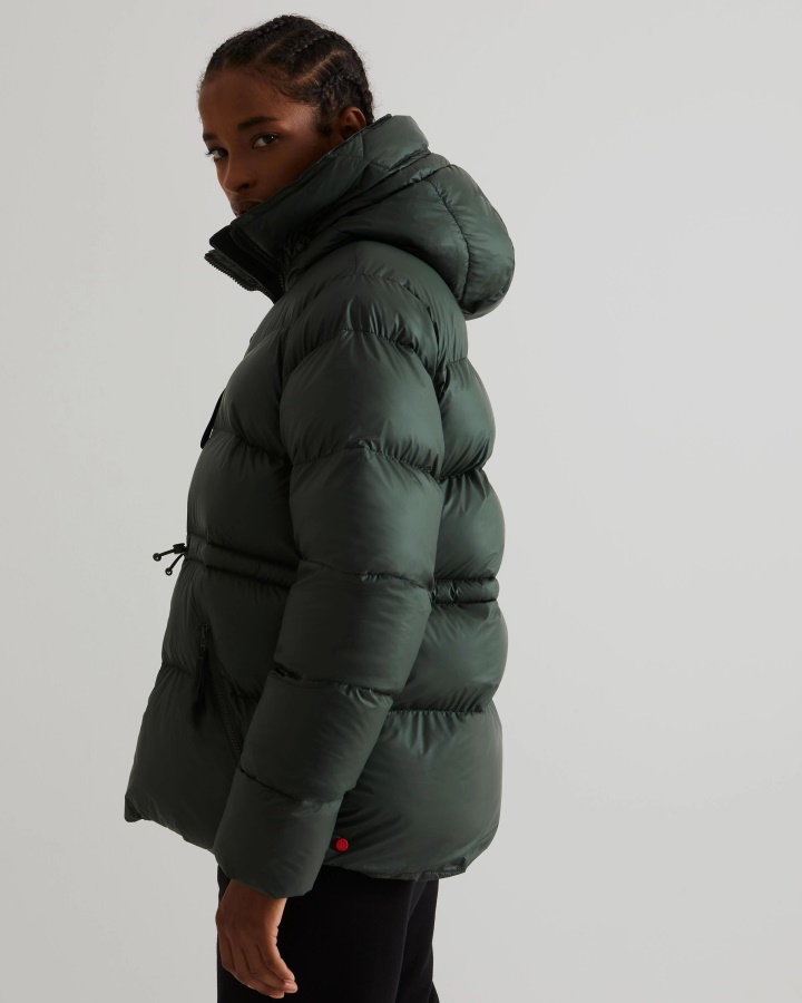 Ocieplana Damska Ocieplana Kurtka Puchowa Hunter W Linii Arktic Moss Green