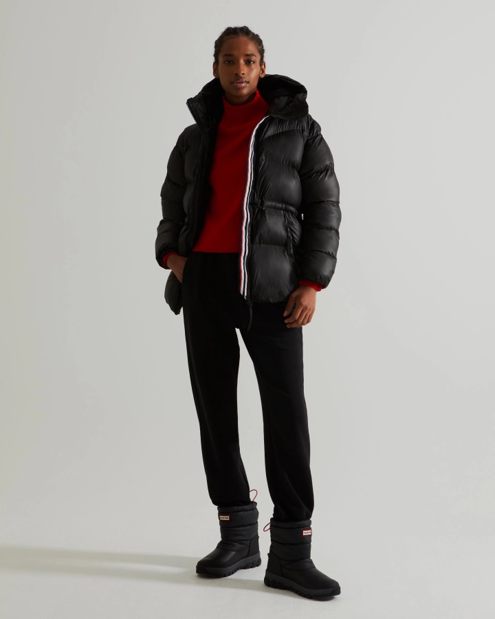 Ocieplana Damska Ocieplana Kurtka Puchowa Hunter W Linii A W Kolorze Czarnym