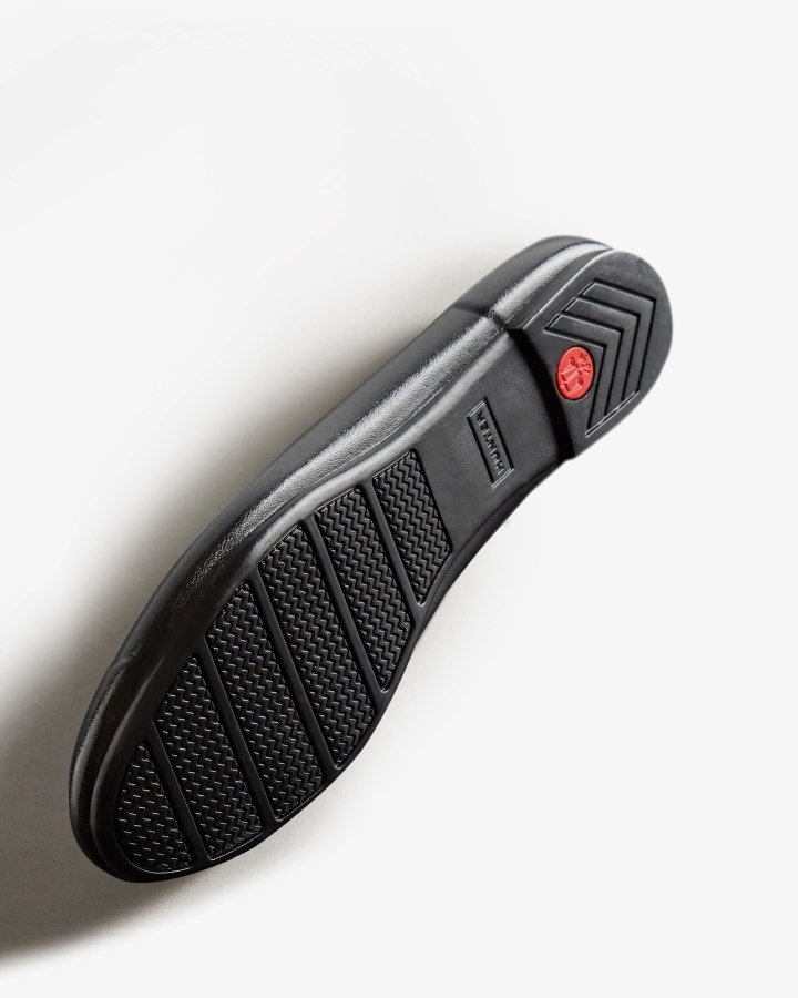 Hunter Damskie Baleriny Tour Błyszczące Baleriny Czarne