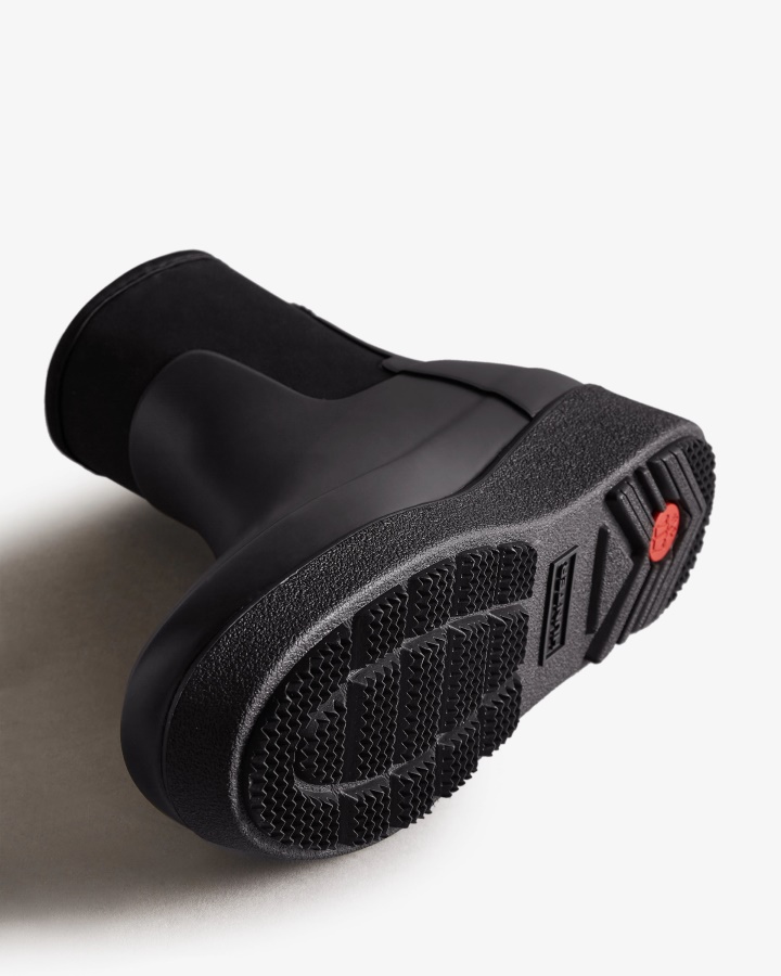 Hunter Wyrafinowane Damskie Buty Neoprenowe O Dopasowanym Kroju Chelsea Creeper Czarne