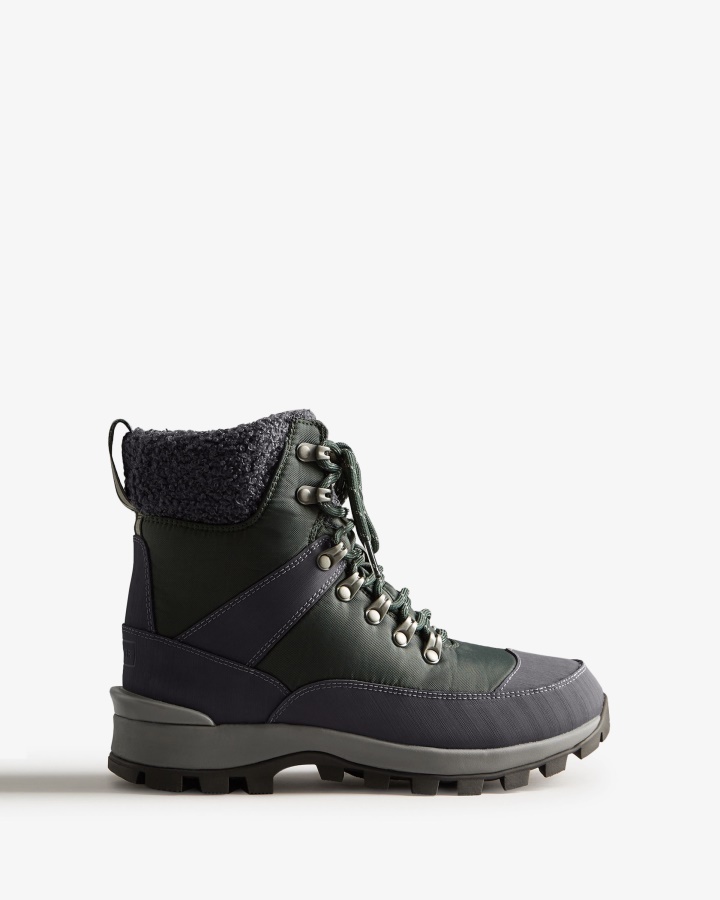 Damskie Ocieplane Buty Komandosowe Hunter Z Poliestru Z Recyklingu, Arktic Moss Green-henson Navy