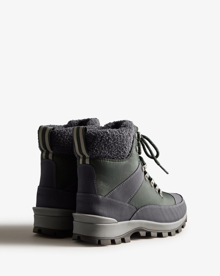 Damskie Ocieplane Buty Komandosowe Hunter Z Poliestru Z Recyklingu, Arktic Moss Green-henson Navy