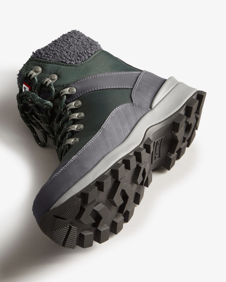 Damskie Ocieplane Buty Komandosowe Hunter Z Poliestru Z Recyklingu, Arktic Moss Green-henson Navy