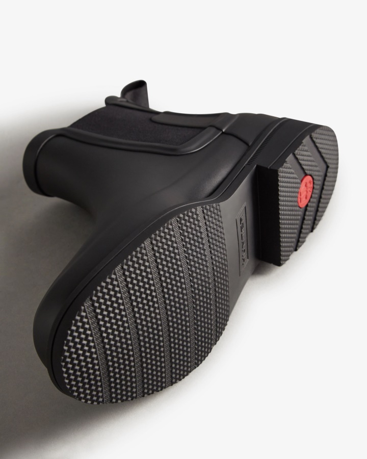 Wyrafinowane Męskie Buty Chelsea O Dopasowanym Kroju Hunter W Kolorze Czarnym