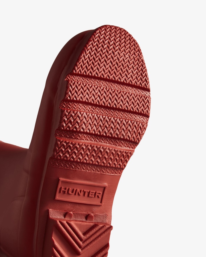 Hunter Oryginalne Małe Dzieci (2-6 Lat) Kalosze Wojskowe Czerwone