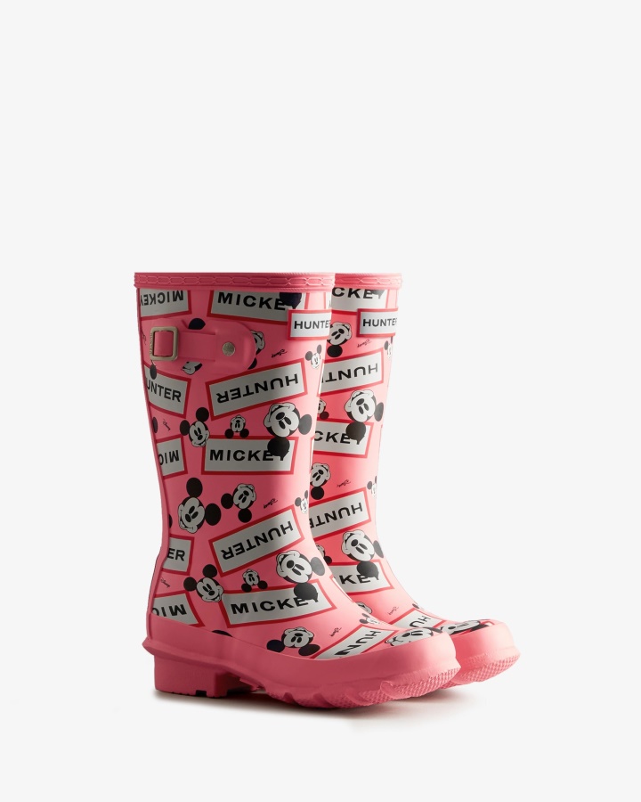 Hunter Duże Dzieci (5-11 Lat) Disney Kalosze Różowe Dreszcze