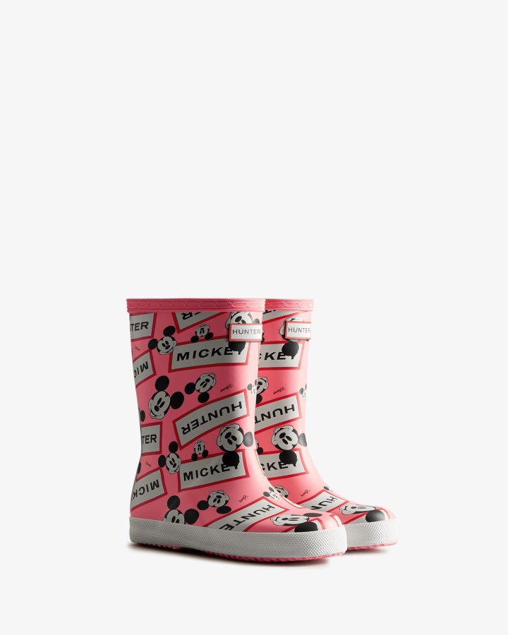 Hunter Kids First (18 Miesięcy-8 Lat) Disney Kalosze Różowe Dreszcze