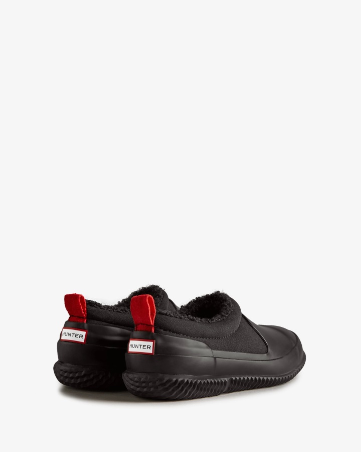 Hunter Duże Dzieci (5-10 Lat) Ocieplane Wegańskie Buty Z Owczej Skóry Czarne