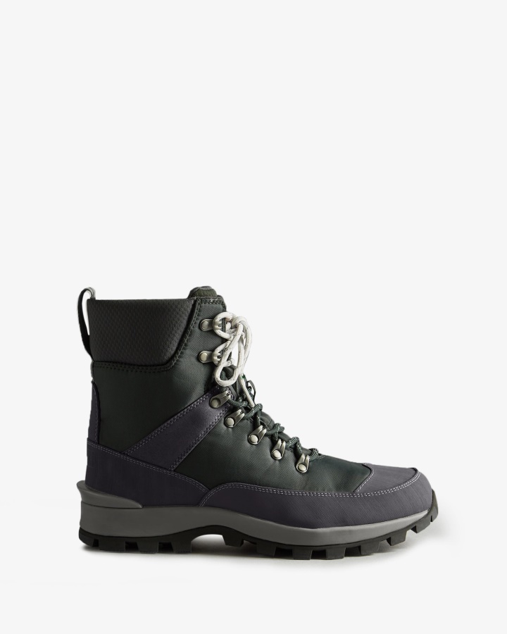 Męskie Ocieplane Buty Komandosowe Hunter Z Poliestru Z Recyklingu Arktic Moss Green-henson Navy