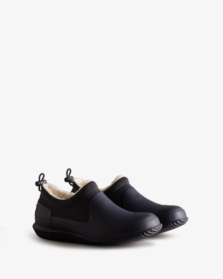 Hunter Damskie Ocieplane Wegańskie Buty Z Owczej Skóry Hunter Navy