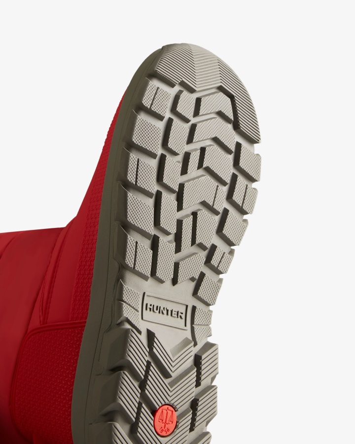 Damskie Ocieplane Krótkie śniegowce Hunter W Kolorze Czerwonym Chill