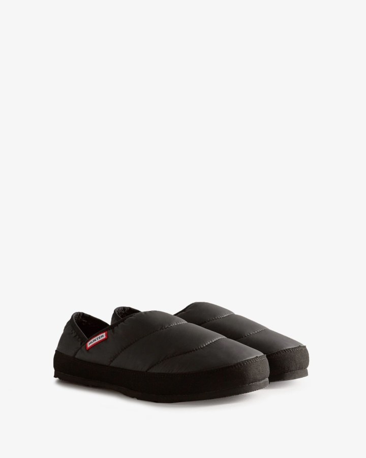 Hunter Męski Puffer Pantofel Czarny