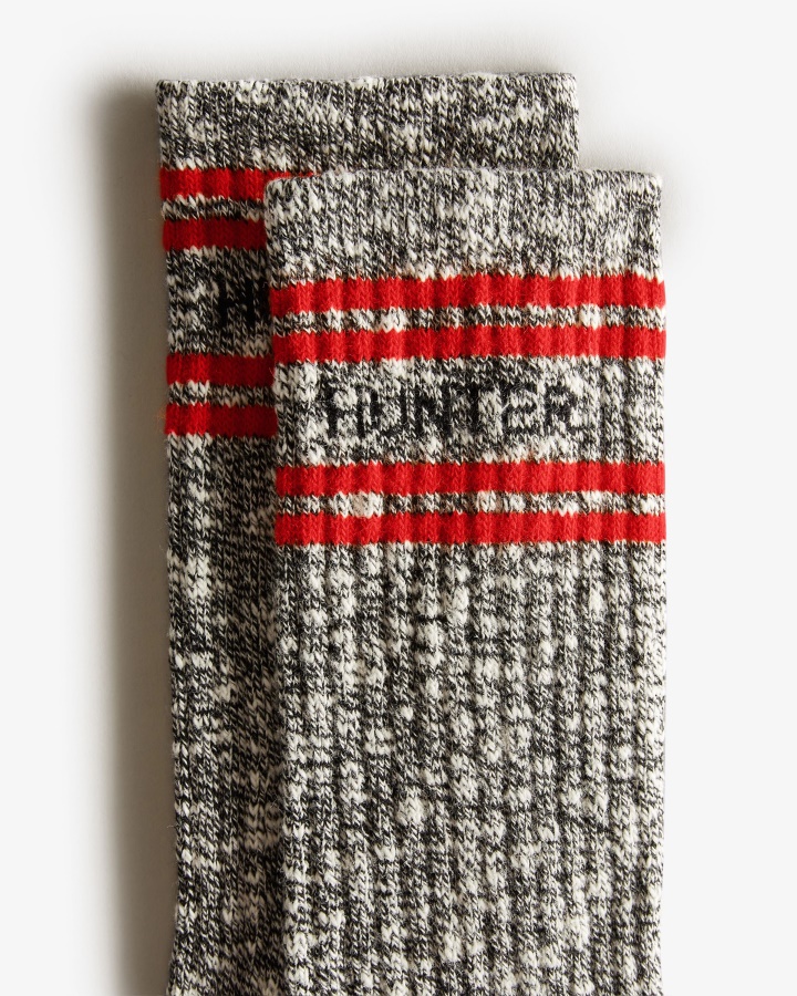 Hunter Markowe Skarpetki Z Muliną Uniwersytecką Czarne