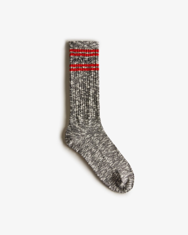 Hunter Markowe Skarpetki Z Muliną Uniwersytecką Czarne