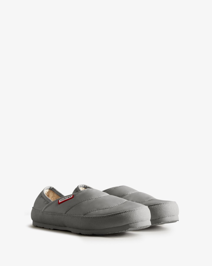 Hunter Damski Puffer Pantofel Tundra Szary