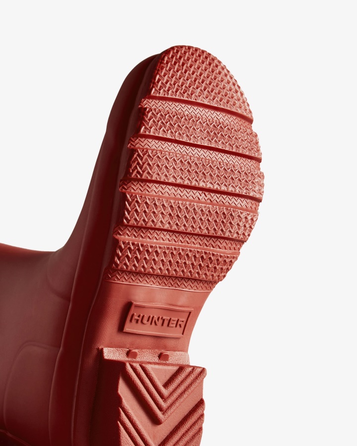 Hunter Oryginalne Duże Dzieci (5-11 Lat) Kalosze Wojskowe Czerwone