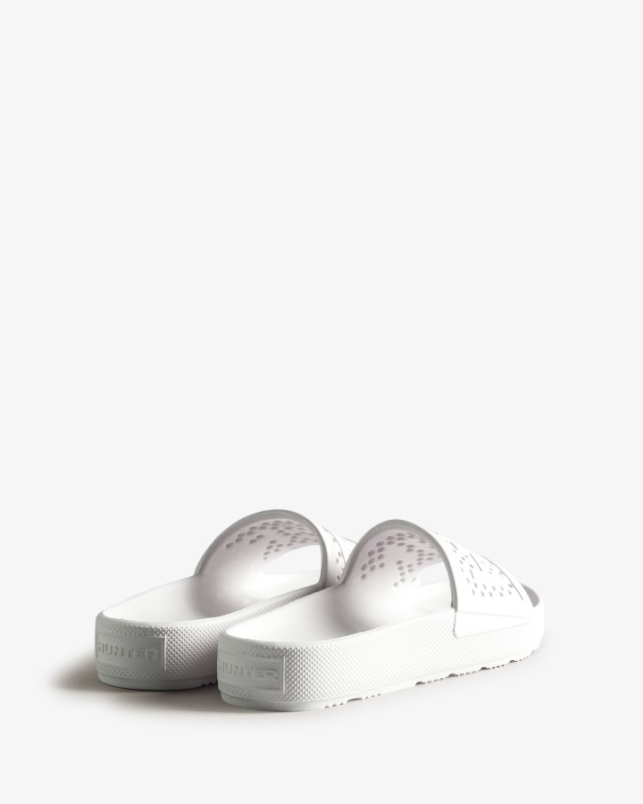 Lekkie Formowane Suwaki Damskie Hunter Białe