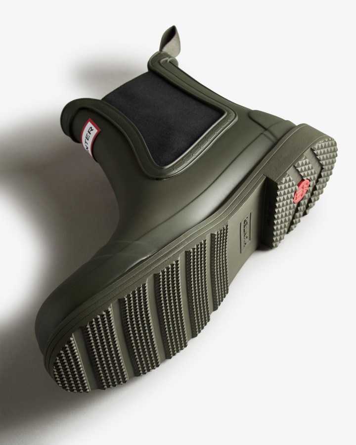 Hunter Męskie Komandosy Chelsea Ciemna Oliwka