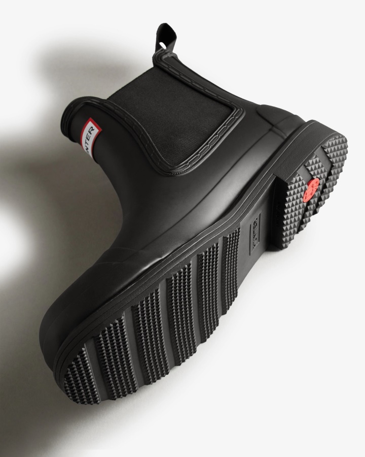 Hunter Męskie Komandosy Chelsea Czarne