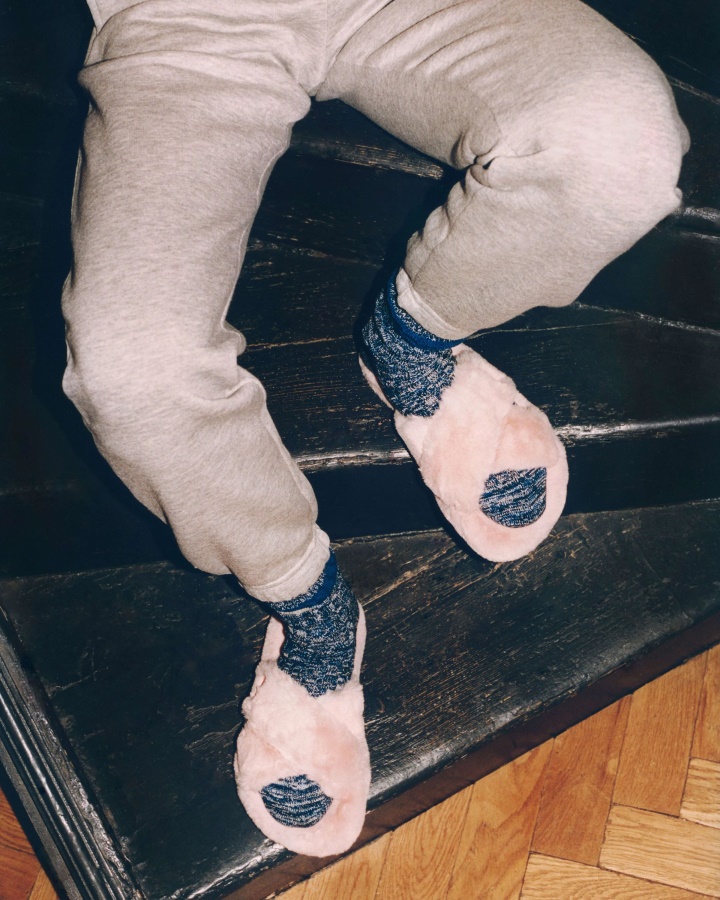 Hunter Damski Faux Futerkowy Crossover Slide Azalia Różowy