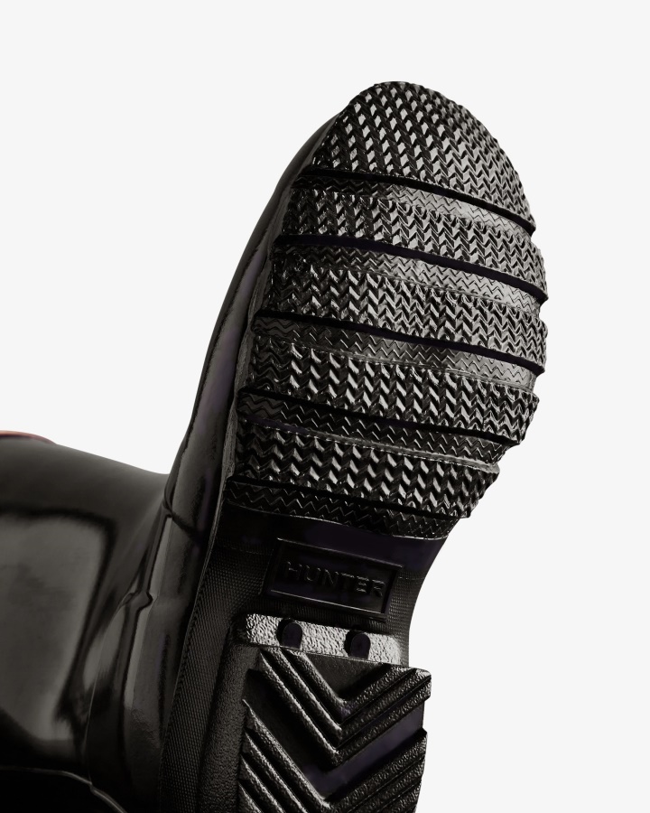 Hunter Oryginalne Duże Dzieci (5-11 Lat) Błyszczące Kalosze Czarne